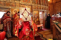 Епископ Даниил возглавил служение Божественной литургии в Воскресенском храме Северодвинска