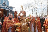 Епископ Даниил возглавил служение Божественной литургии в Воскресенском храме Северодвинска