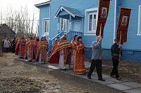 Епископ Даниил возглавил служение Божественной литургии в Воскресенском храме Северодвинска
