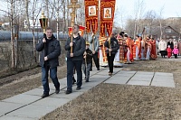 Епископ Даниил возглавил служение Божественной литургии в Воскресенском храме Северодвинска