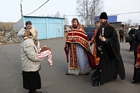 Епископ Даниил возглавил служение Божественной литургии в Воскресенском храме Северодвинска