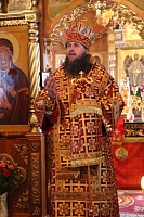 Епископ Даниил возглавил служение Божественной литургии в Воскресенском храме Северодвинска