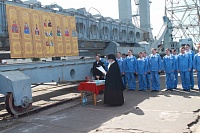 Молебен перед выходом атомной подлодки в море совершили в Северодвинске