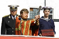НА УСЕРДНОЕ СЛУЖЕНИЕ ОТЕЧЕСТВУ БЛАГОСЛОВИЛИ ЛИЧНЫЙ СОСТАВ УЧЕБНОГО ЦЕНТРА ВМФ РОССИИ
