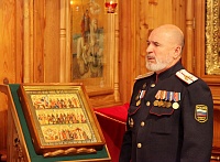 На северодвинском оборонном предприятии «Звездочка» освятили купол на храм св. Феодора Ушакова