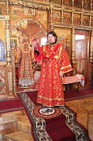 Епископ Даниил возглавил служение Божественной литургии в Воскресенском храме Северодвинска