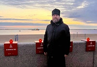 Священники епархии поучаствовали в патриотической акции «Река памяти» в Архангельске 