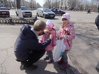 Патриотическая акция "Георгиевская лента" прошла на острове Ягры