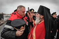 ВОЕННЫЕ МОРЯКИ СЕВЕРОДВИНСКА ПОМОЛИЛИСЬ ПЕРЕД НАЧАЛОМ ЛЕТНЕЙ НАВИГАЦИИ